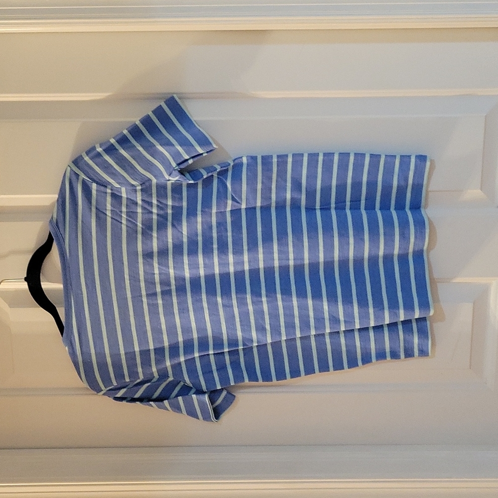 Lands end blue striped tee shirt large - Picture 5 of 5
